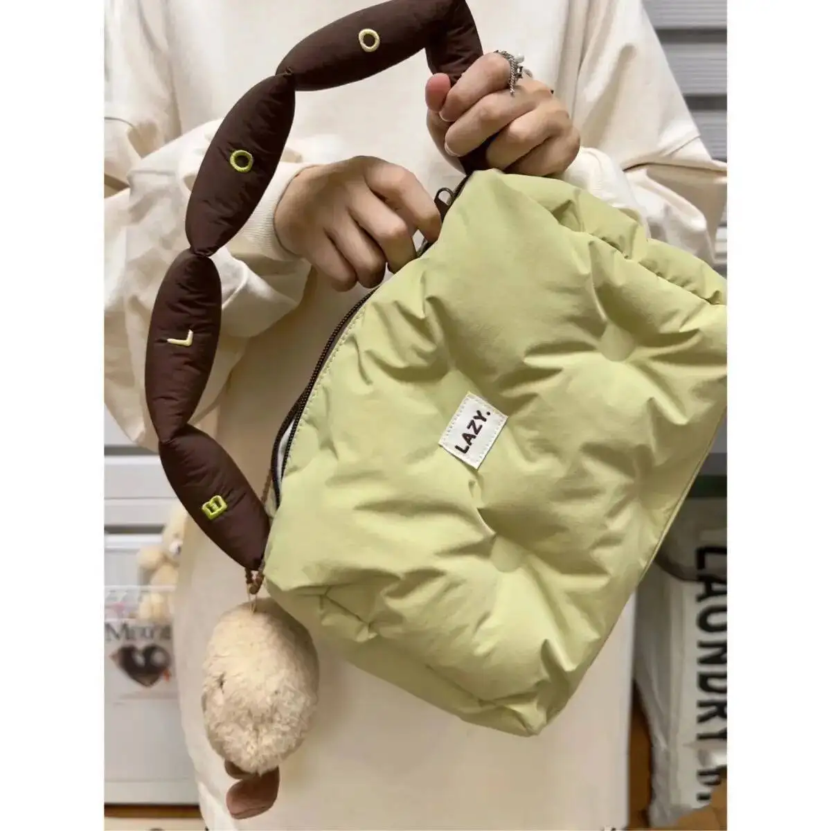 Bloom Haruku Cute Pillow Y2k Women New Autumn Winter Soft Chic Casual Handbag Ladies Vintage Shoulder Bags Aesthetic