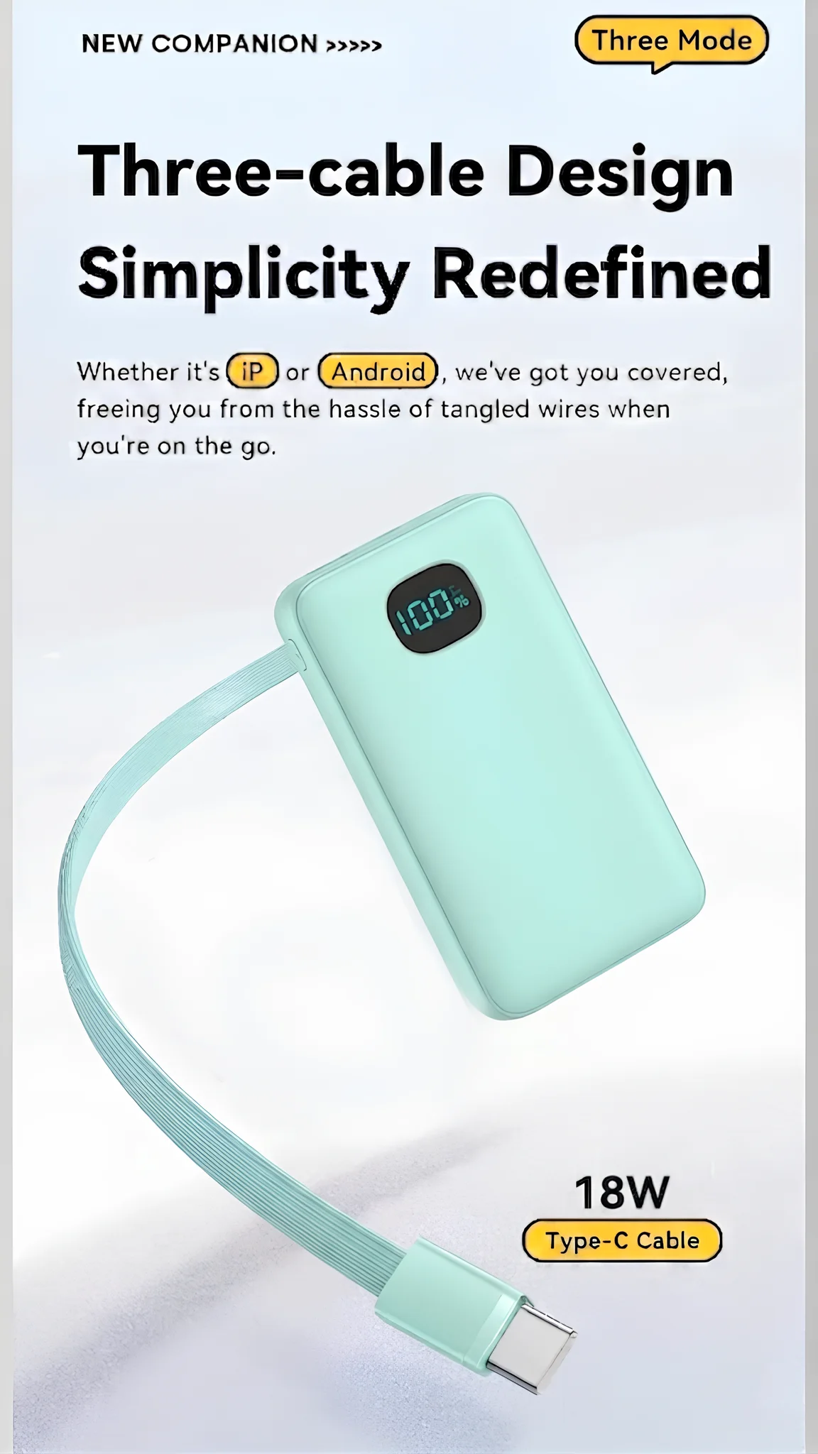 Power Bank with Built-In Cables — product detail 6