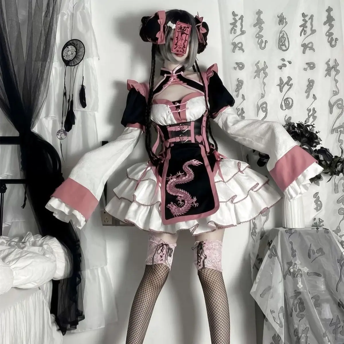 Japan Sweet OP Improved Sweet Spicy Spicy Girl Lolita Dress Cos Loli Tea Party Embroidery Dress 2024 New