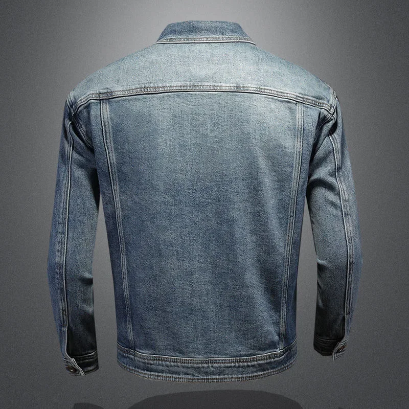 Spring and Autumn New Fashion Trend Retro Denim Jacket For Men Casual Loose Comfortable High Quality Plus-Size Jacket M-4XL