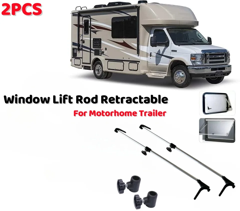 2Pcs RV Retractable Window Lift Rod Polyplastic Window Stay Lock Window Stay Bar For Caravan Camper Motorhome Window Accessories