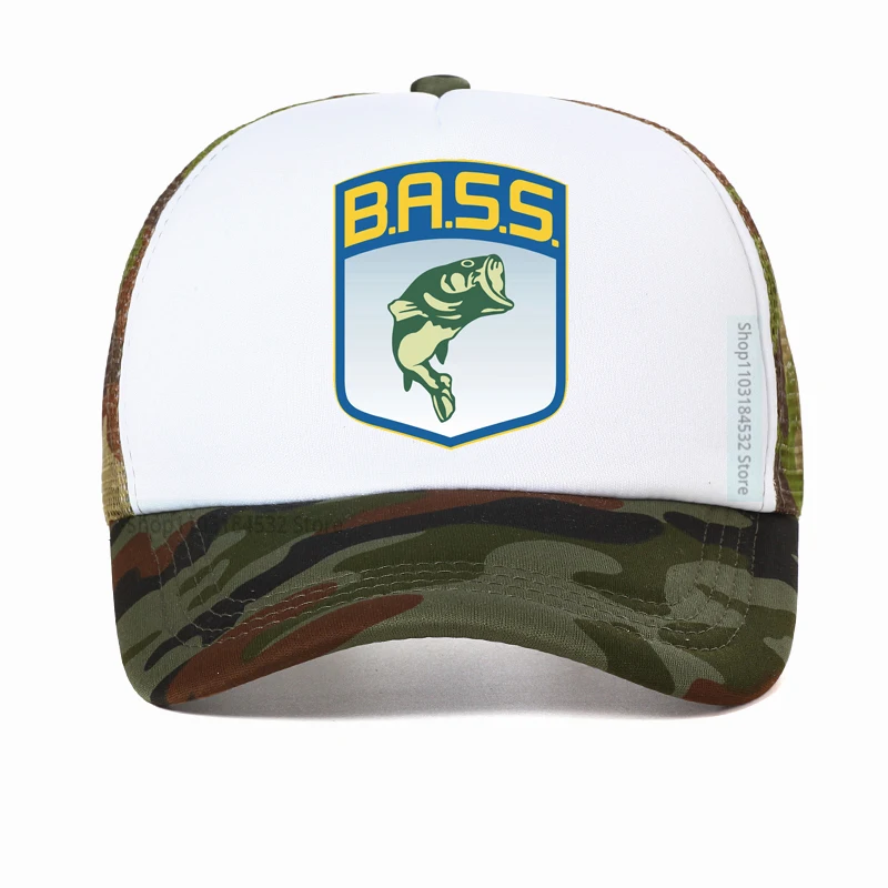 

Bass Fishing Baseball Cap Men Women Breathable trucker hats cool Mesh Dad Hat Sports Adjustable Snapback caps