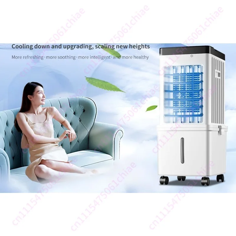 Air Cooler Household Air Conditioning Fan Intelligent Remote Control Light Sound Electric Fan Movable Small