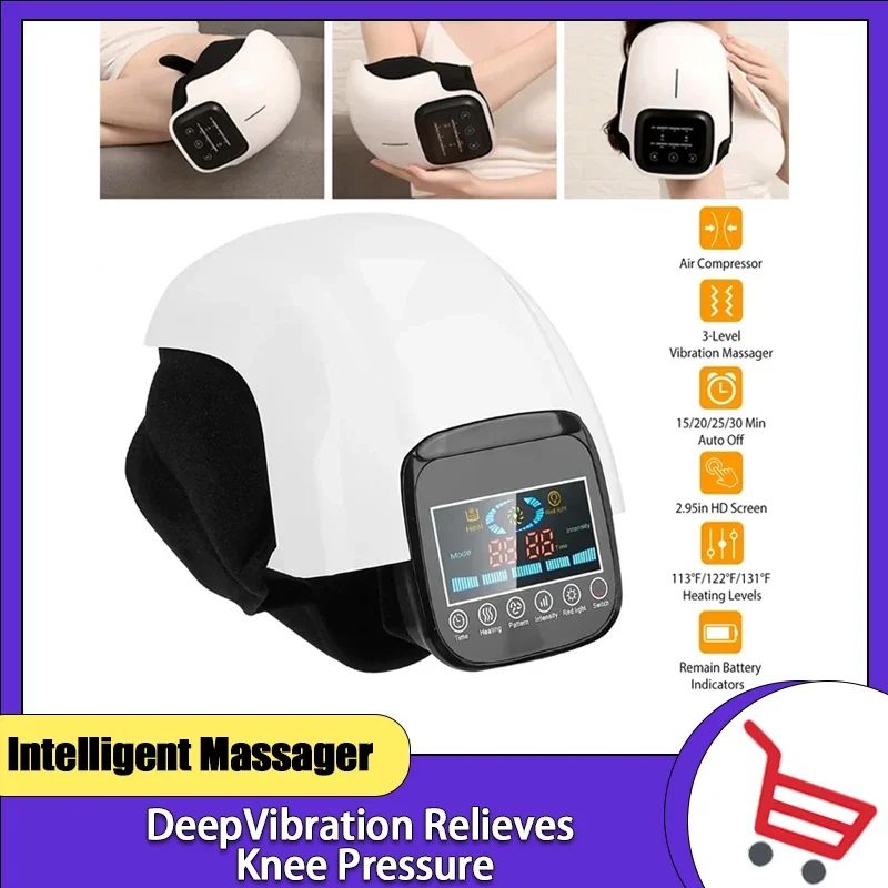 

Электрический инфракрасный нагревательный массажер для колена, давление воздуха, вибрация, физиотерапевтический инструмент, массаж колена, реабилитация, облегчение боли