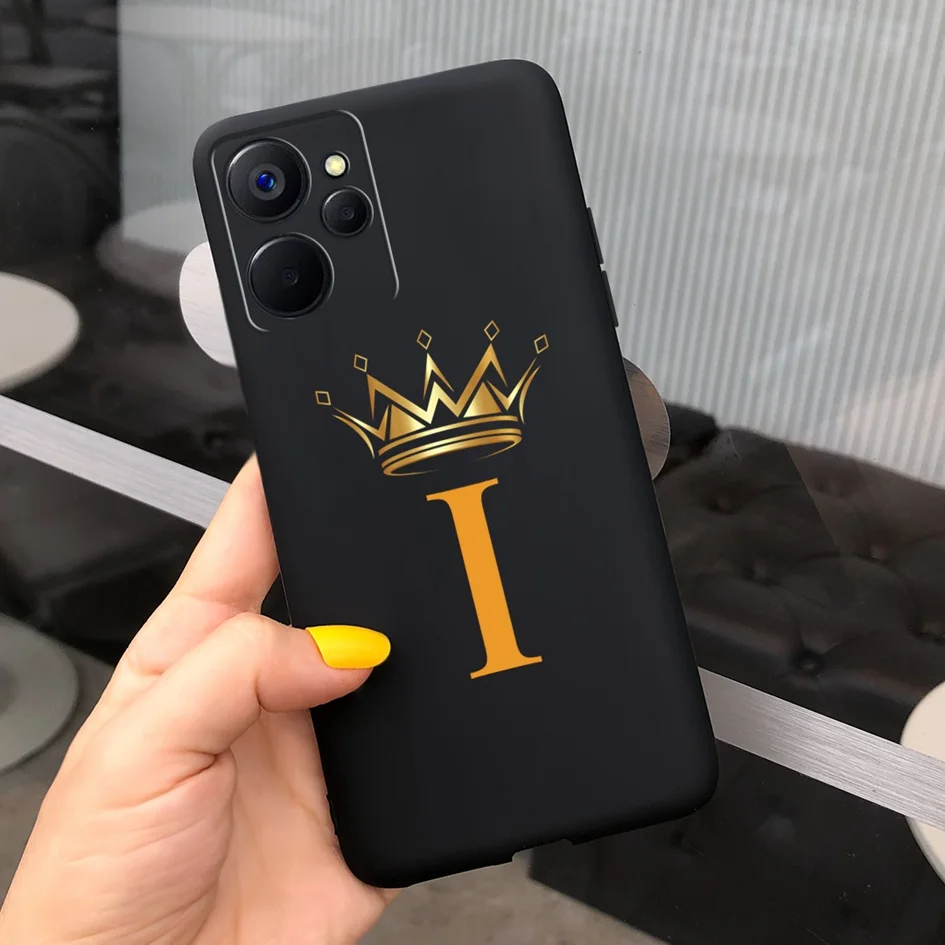 For Realme 9i 5G Case RMX3612 Fashion Slim Letters Alphabet Soft Silicone Phone Cover For Realme 9i 9 i RMX3491 Realme9i Housing
