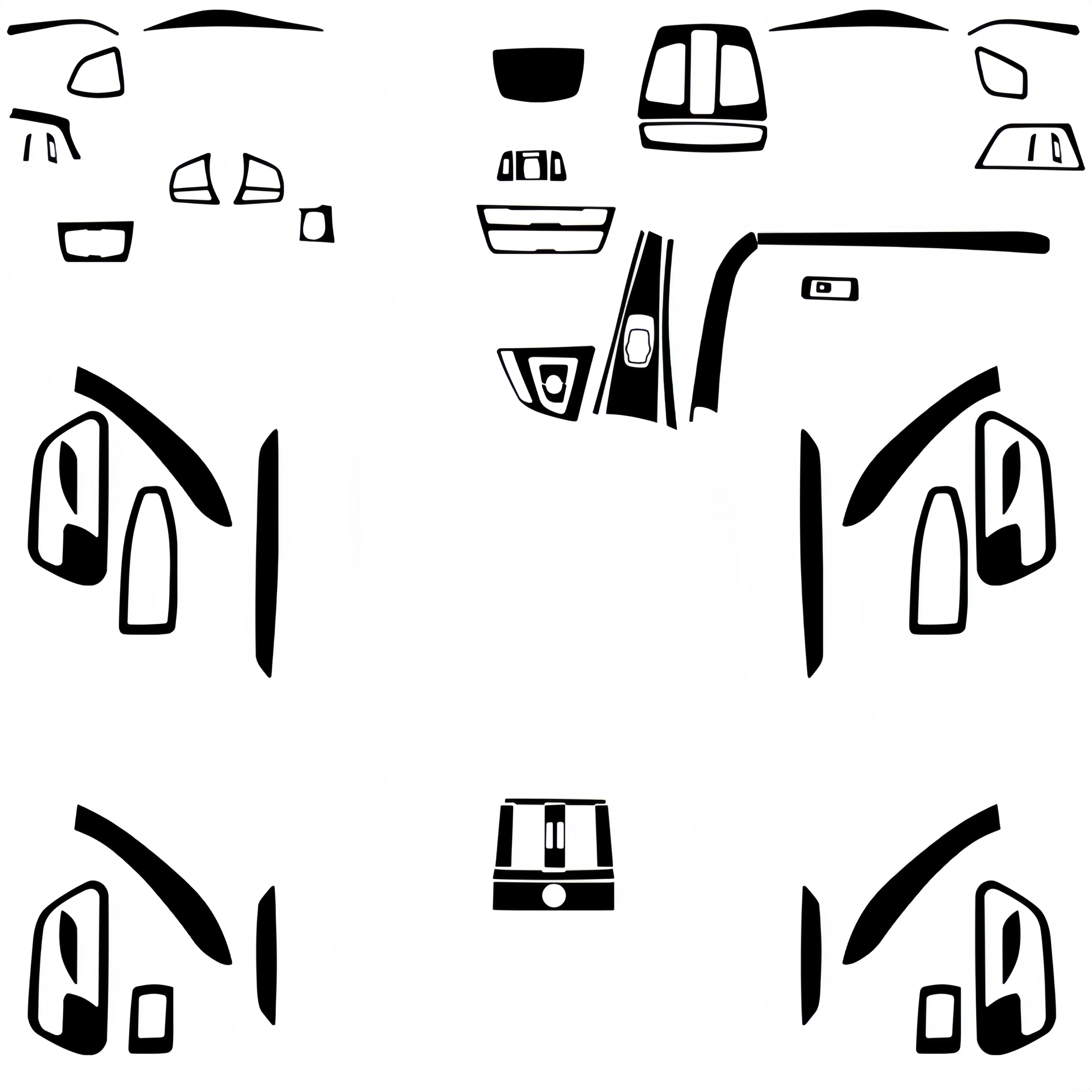 

For BMW 3 Series F30 F34 2013-2018 Piano Black Car Gear Shift Window Lift Air Outlet Steer Wheel Panel Trim Sticker Accessories