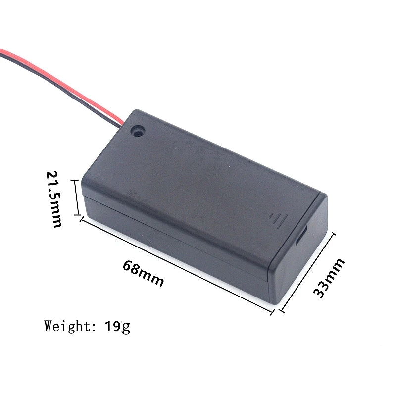 9V Battery Holder Box With Wire Lead ON/OFF Switch Cover Case