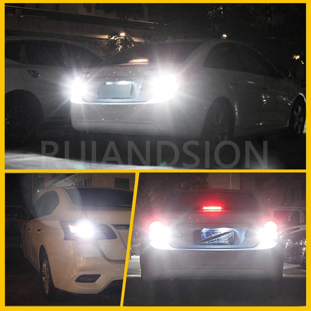 Ruiandsion 2PCS Universal BA15S 1156 P21W BA15D 3030SMD Motorcycle LED Bulb Indicator Rear Fog Brake Stop Light Lamp 4300K 6000K