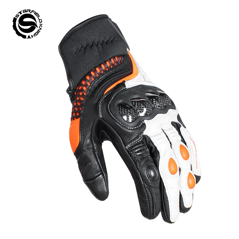 

Star Field Knight Motorcycle Gloves Carbon Fiber Joint Protection Real Goat Leather Non-slip Wear-resistant Riding Equipment
