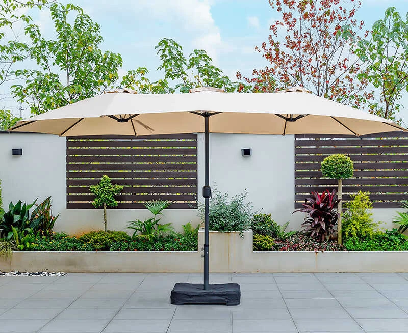 Outdoor Commercial Table Market Aluminum Patio Umbrella Garden Parasol with Crank Custom Auto Tilt Aluminum Patio Parasol Beach