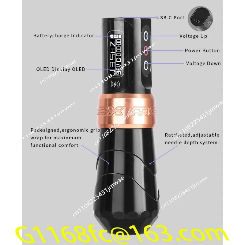 MAX Wireless Tattoo Pen Single Battery Wire Cutter All-in-one Machine