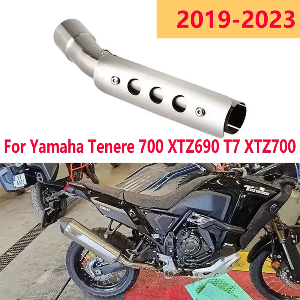 Original Motorrad Racing Performance Auspuff Racing Linie Standort Auspuff Mid Link Rohr Für Yamaha Tenere700 2019-2023 Silp auf