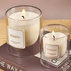 Luxury Class Candle Jar Big Small Cylinder Candle Container Candlestick for Scented Candle Making DIY Birthday Gifts Home Decor