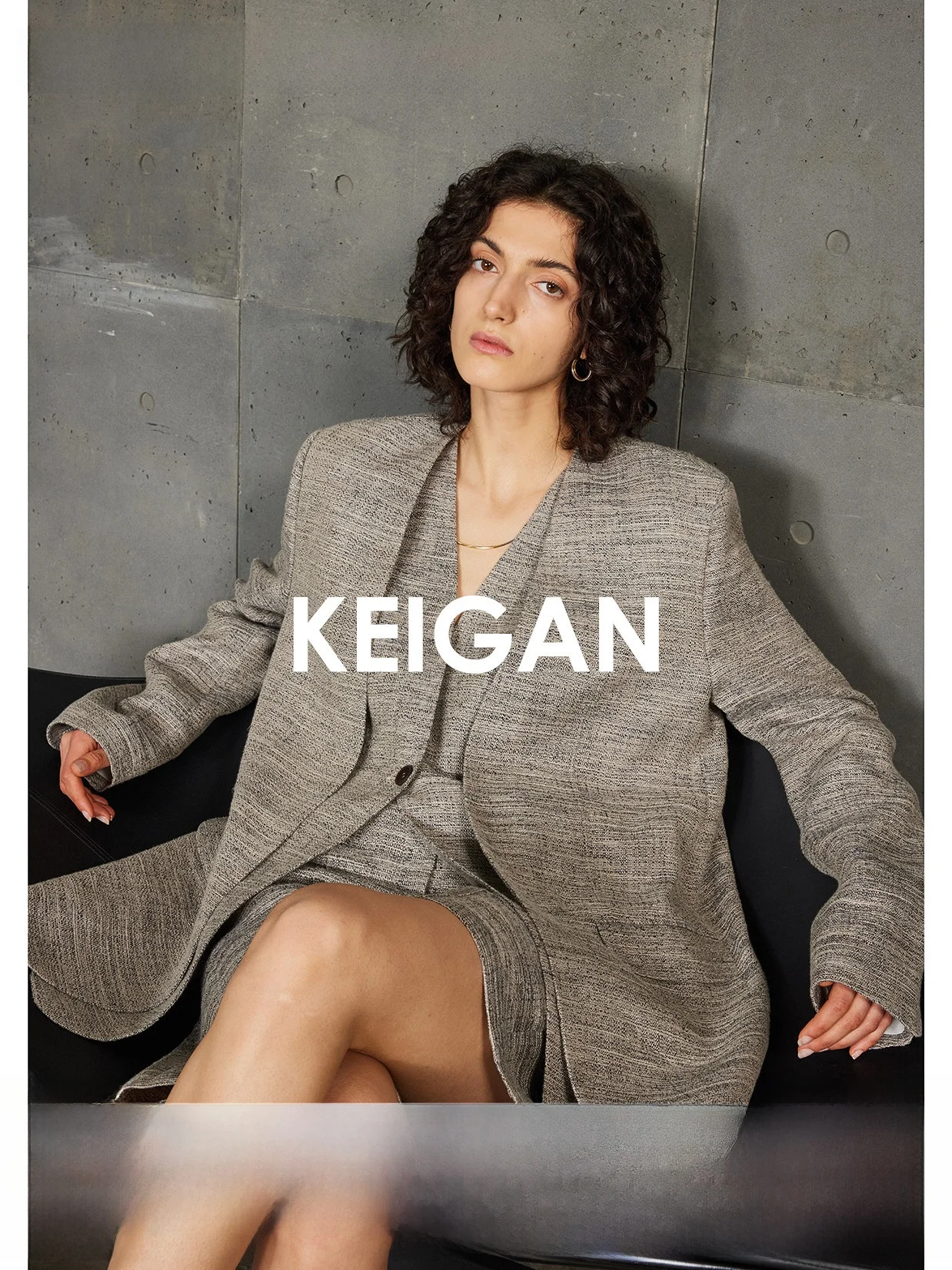 

KEIGAN Bla Label Lightweight Wier Weave Haax Unlined Collarl Classic Western Suit Set Ele Commute Sle Summer ...