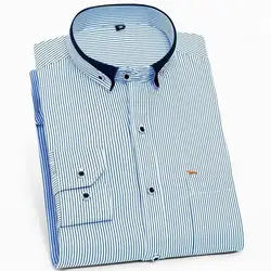 Camicia Blaine ricamata a maniche lunghe a maniche lunghe scozzese a maniche lunghe in stile asiatico Casual da uomo di nuova moda primavera