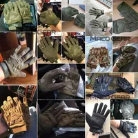 Tactical Glove Camo Gloves Combat Airsoft Bicycle Outdoor Hiking Shooting Paintball Working Hunting Full Finger Gloves for Men