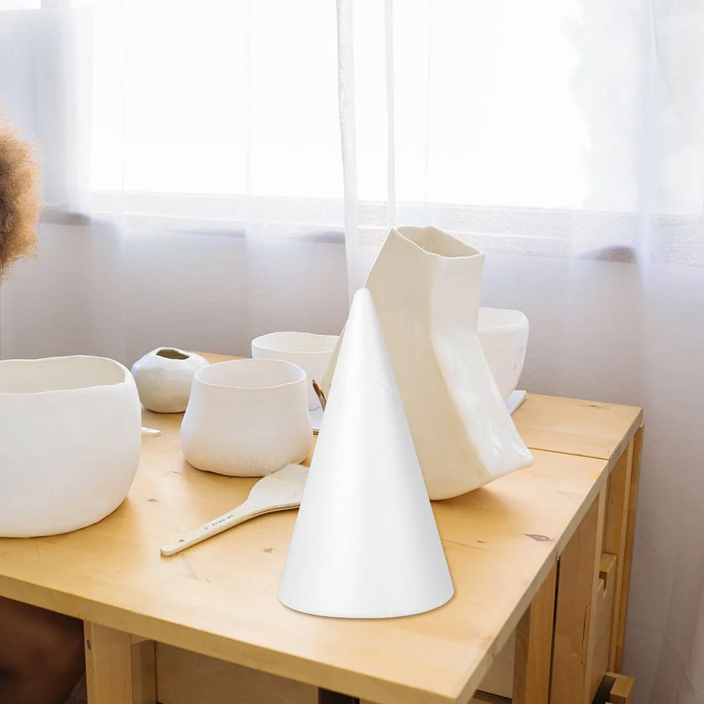 

2 Pcs Foam Cone Children DIY Supplies Adornments Decorations Ornament Craft Foams Decorative