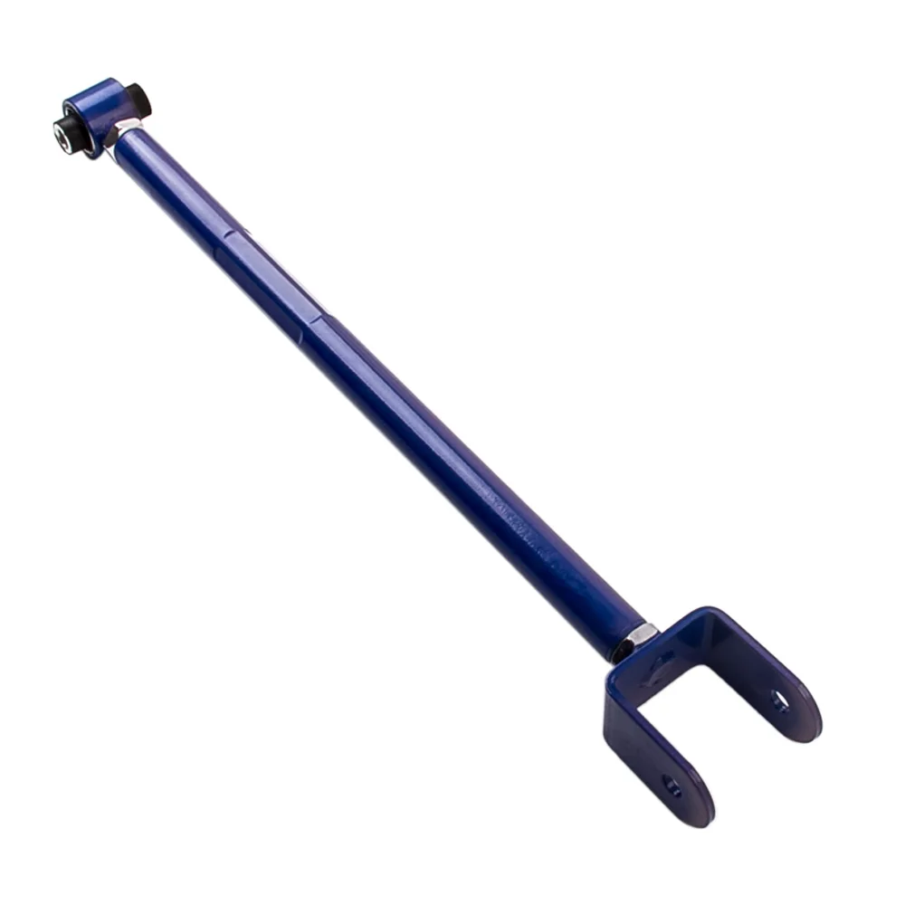 2x Adjustable Blue Powder-Coated Steel/Rubber Suspension Rear Lower Control Toe Arms / Rod/ Bar for E36 E46