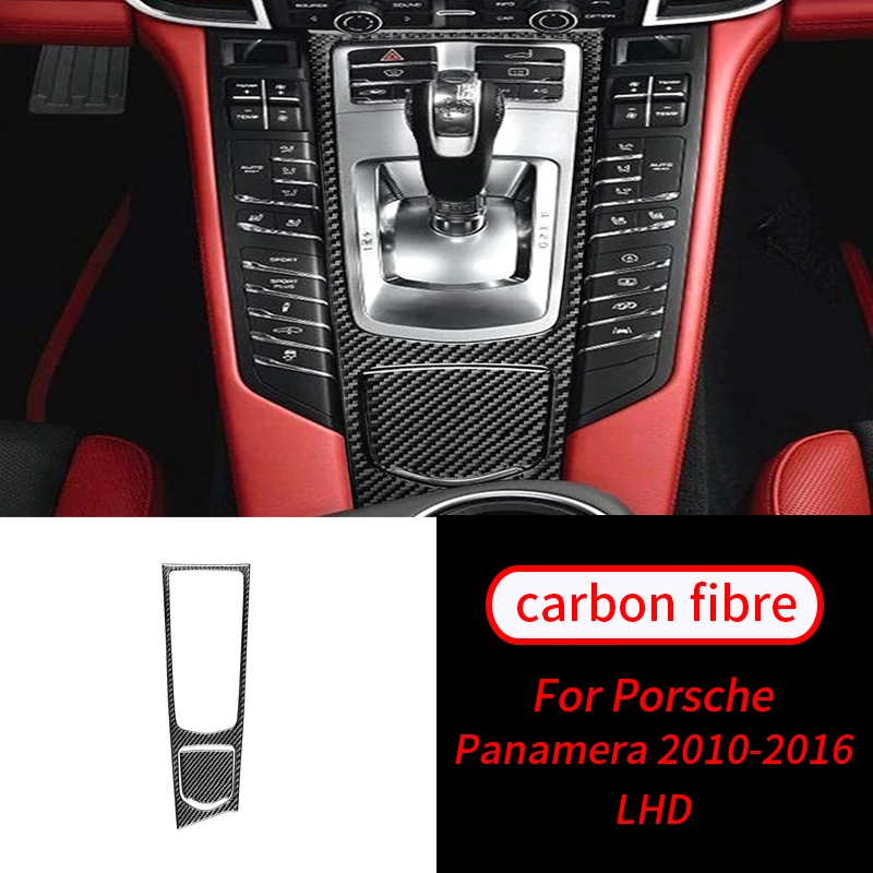 

For Porsche Panamera 2010-16 Real Carbon Fiber Gear Shift Frame Sticker Trim Car Interior Accessories Car Interior Supplies