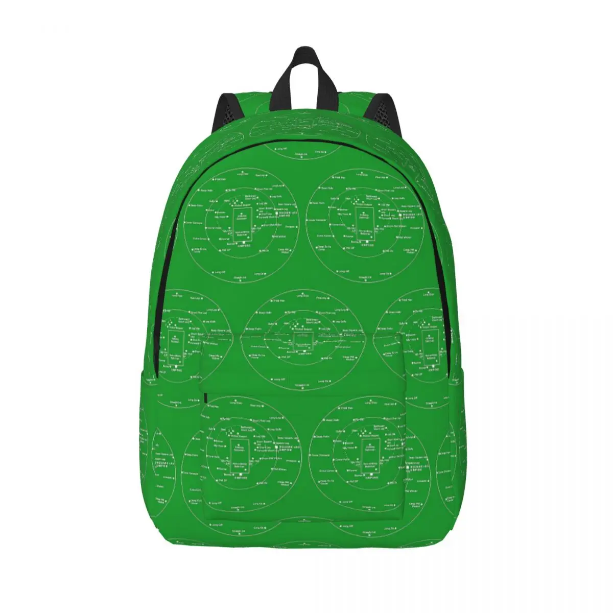 

Cricket Pitch Positions- Fielding Positions Diagram Student Backpack School Bag Hiking Travel Daypack forShoulder Bags