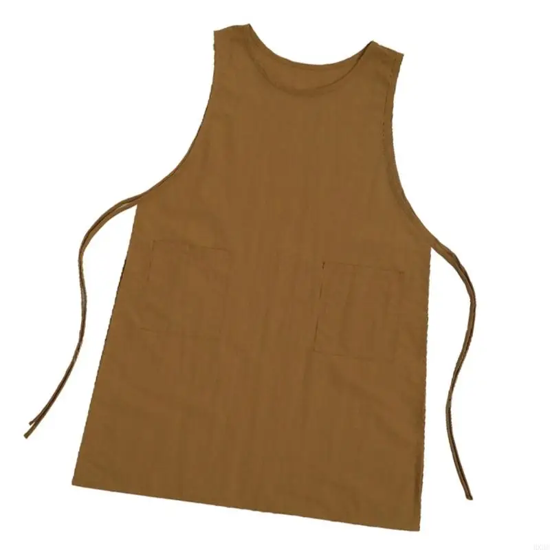 Polyester Apron Featuring Adjustable Waistband Long Coverage Complete Protections During Cooking Cleaning And DIY Projects HX6C