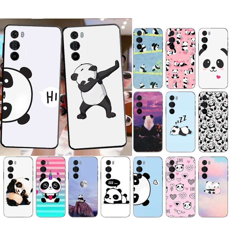 

Cartoon Panda Phone Case for Moto Edge 50 40 Pro Edge 40 30 Ultra Neo Fusion G Power G Stylus G Play E32 E20 E40 Funda