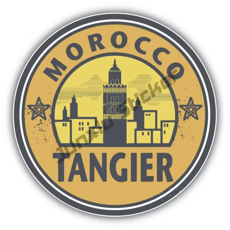 المغرب ملصق سيارة موتو خريطة العلم ملصق حائط من الفينيل المغرب كرة القدم مدينة السياحة ختم ملصق تذكاري للسيارة الجسم كله