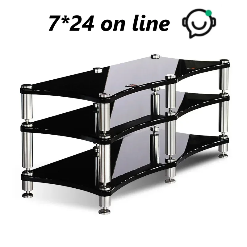 DY-012  Piano Paint Power Amplifier Audio Rack Speaker Machine Stand Shock-Absorbing Nail Tripod Rack Bile Cabinet Shelf