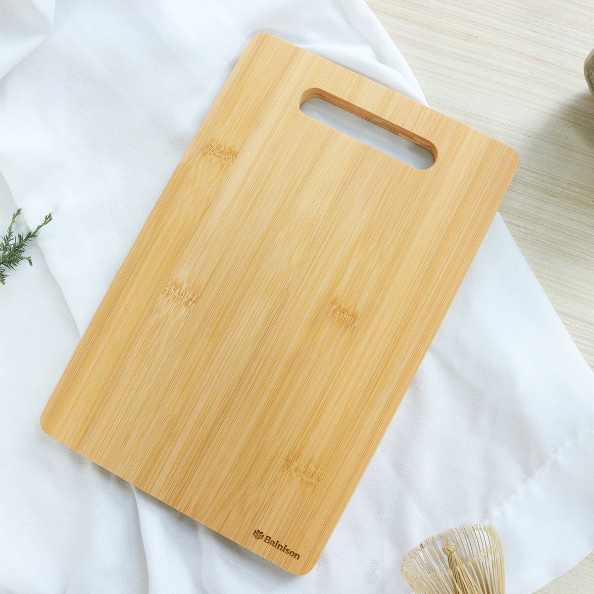 ​Bainison​​ ​​Minimalist Bamboo Cutting Board For Deli Slicing Anti Slip Durable Easy To Clean Use Small Tools In The Kitchen