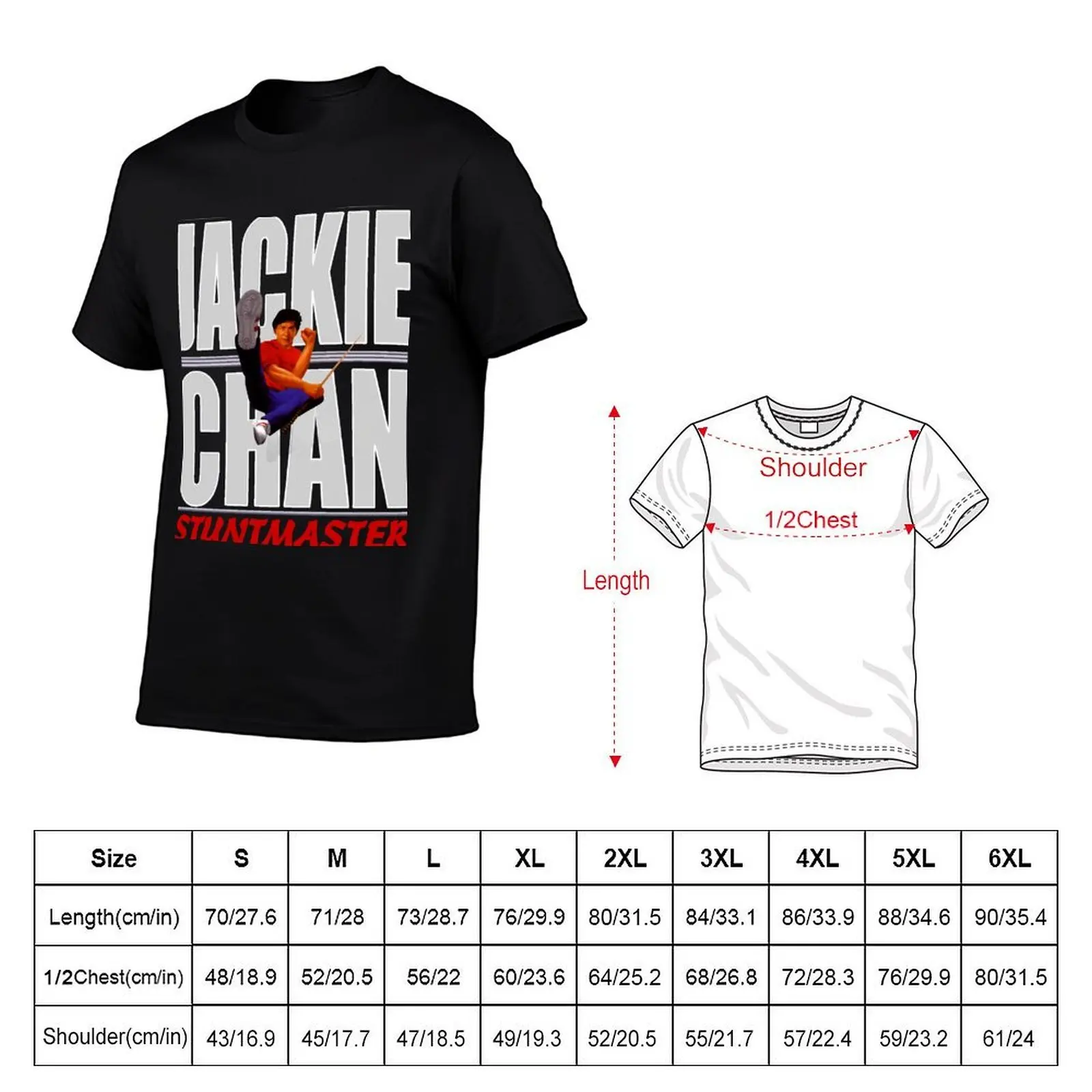 Jackie Chan Stuntmaster T-Shirt, Summer Casual Cotton Tee, Oversized Streetwear Tops, Vintage Graphic Print, Unisex Men Women