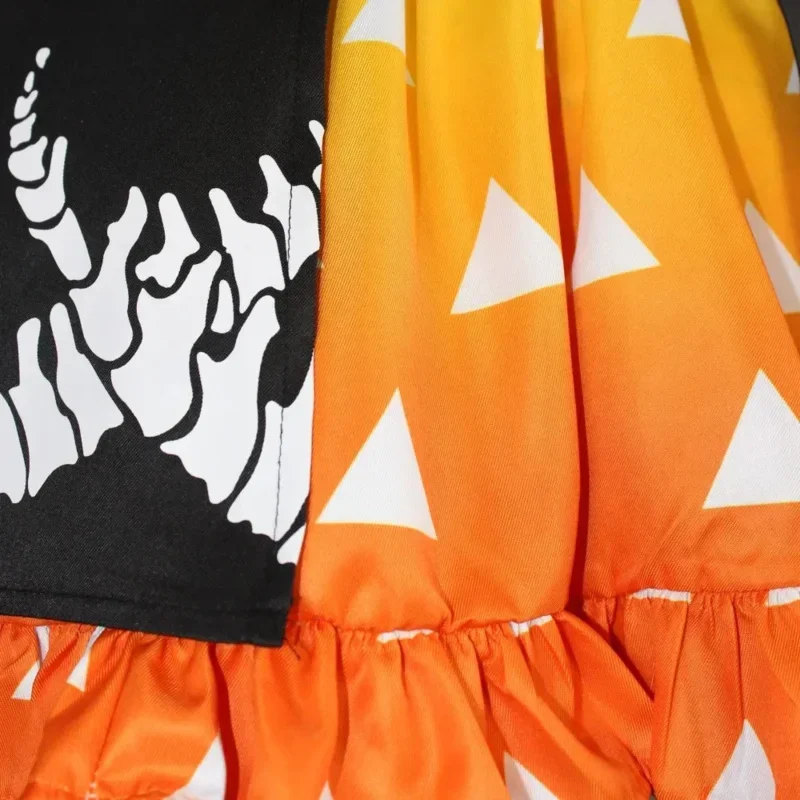 HN8 Agatsuma Zenitsu Cosplay Zenko Cosplay disfraz de Anime negro amarillo vestido de fiesta peluca larga calcetines traje para la cabeza) 4Dc