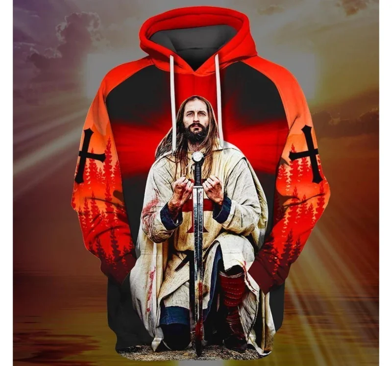 3D Printed Jesus God Christian Pullover Hoodie Men Women New In Oversized Retro Sweatshirts Clothes Tops Kids Hoodied Coat