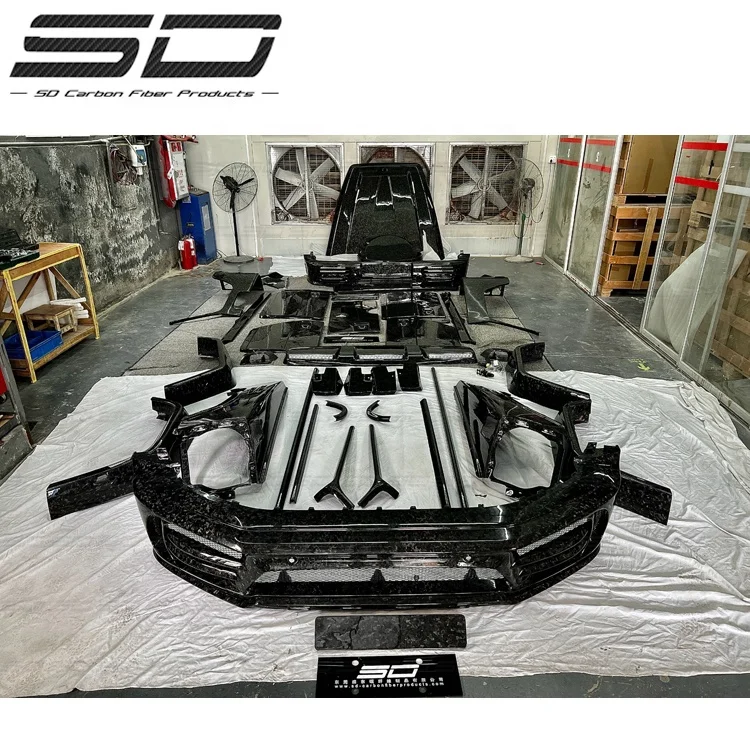 Dry Carbon Fiber Body Kit For Benz G500 G63 M Style Carbon Fiber Wide Body For G W464