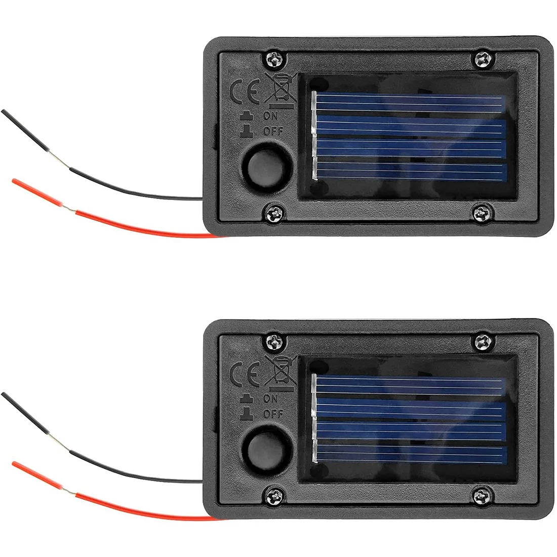 2Pcs Battery Box, Solar Lantern Light Replacement Parts Top for Outdoor Hanging Lanterns Container Home Solar Lamp