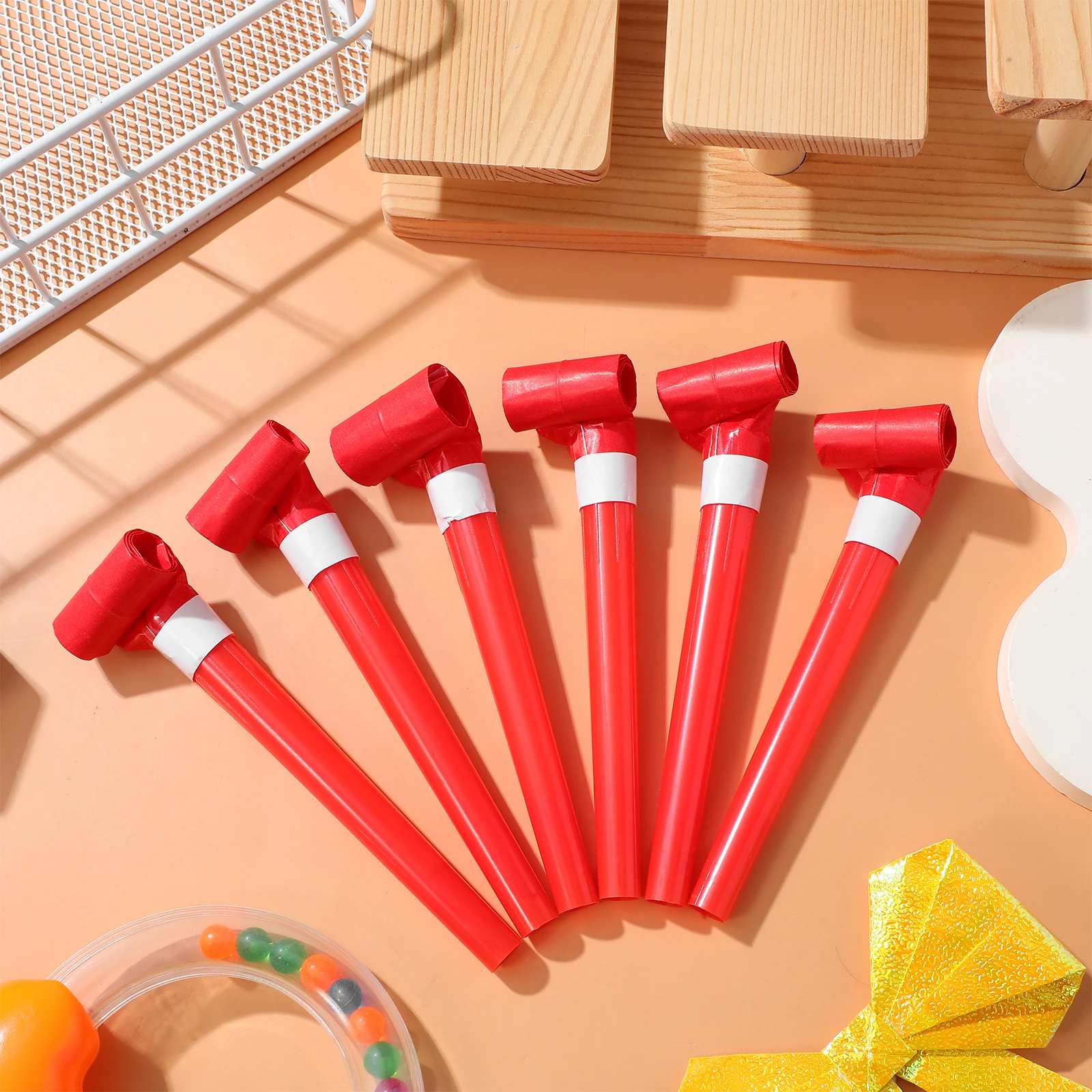 

50pcs Blow Dragon Whistle Multifunctional Blowers Noise Makers Balloon Blower Card Sucker Birthday Party Favors Slide Whistle