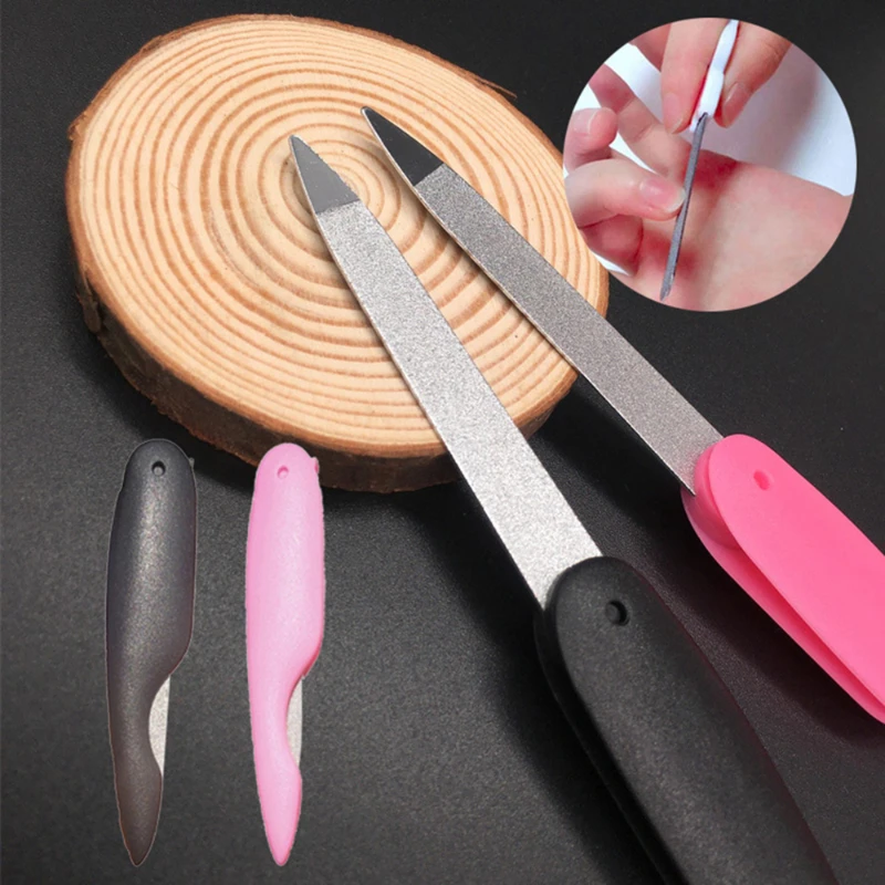 Mini Bird Folding Nail File Washed and Polished Manicure File Strip Double-sided Matte ABS Plastic Nail File