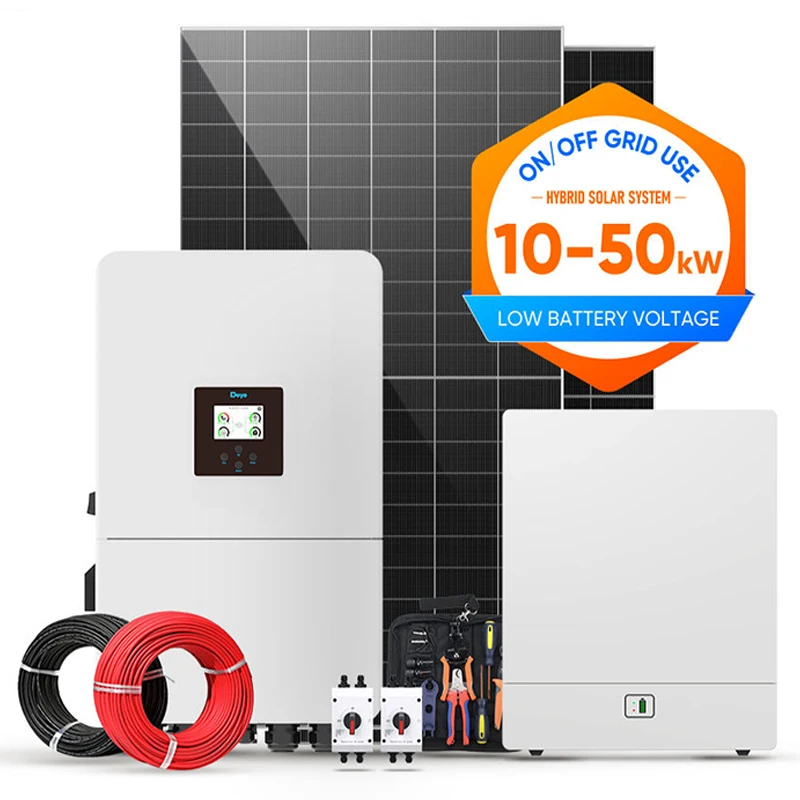 Hybrid Solar System 10KW 15KW 20KW 25KW 30KW Complete Home Kit Single Phase Energy Storage LiFePO4 Battery Solar Panel Off-Grid