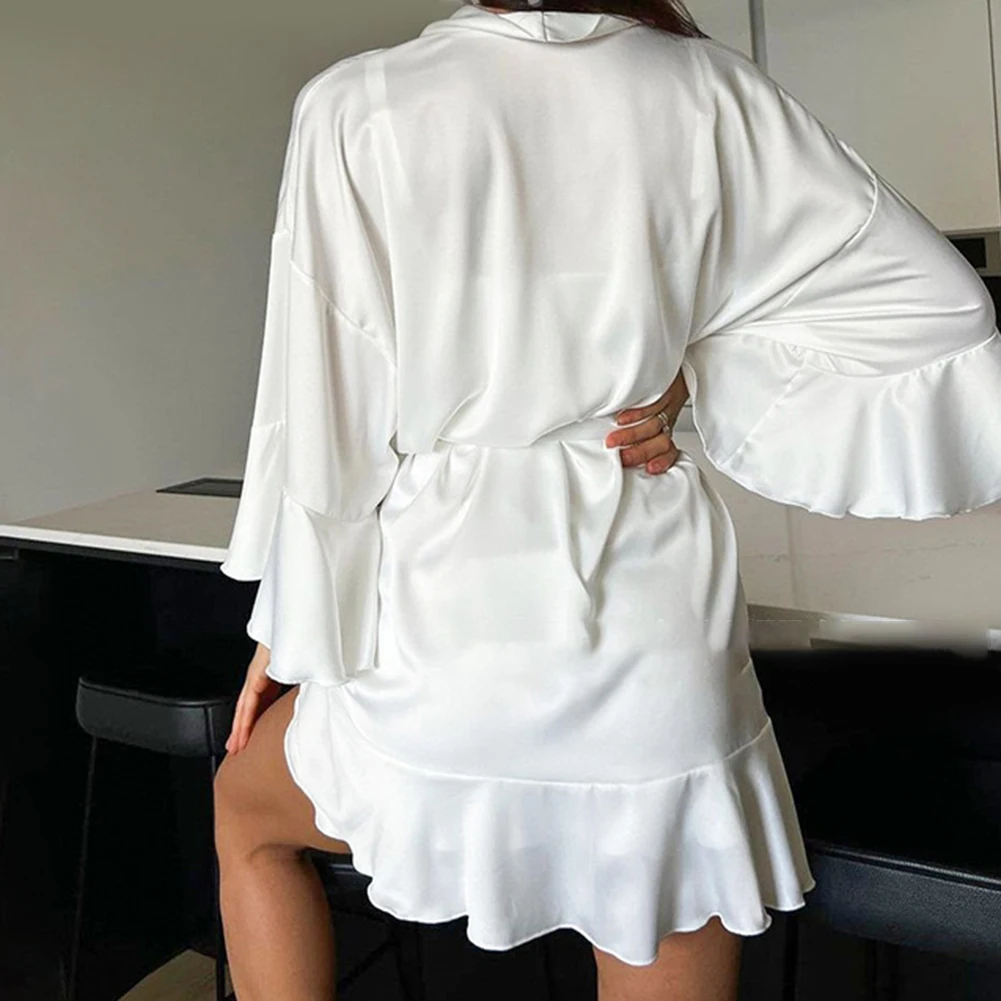 Women's Swimsuit Fashionable Casual Sexy V Lace Nightgown Cute Bathrobe Pajamas Soft Calcinha Sleep Woman Sleepwear Fashion