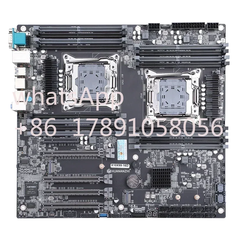 HUANANZHI X10X99 16D LGA 2011-3 XEON X99 Motherboard support Intel Dual CPU E5 2640 2666 2670 2696 2678 V3 V4 DDR4 RECC NVME