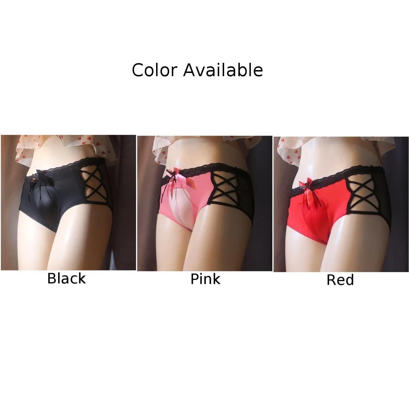 Men Hiding Gaff Panties Shaping Briefs Sissy Underwear Crossdress Fake Pussy Erotic Underpants Knickersside Cross Straps Knicker