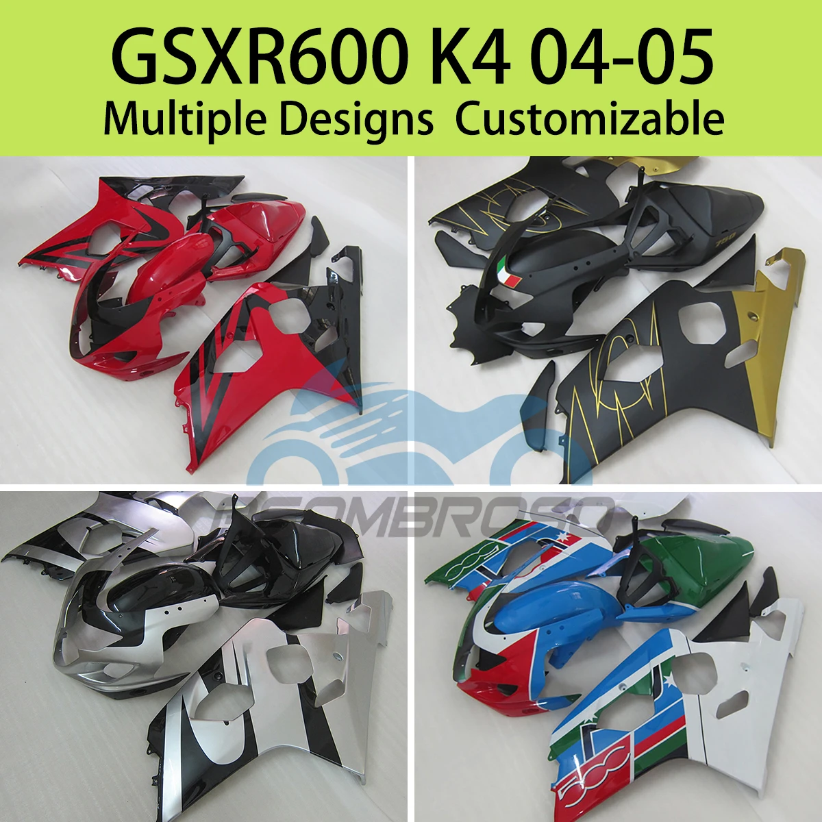 

GSXR600 GSXR750 2004 2005 New Style Fairings for SUZUKI GSXR 600 750 K4 04 05 Motorcycle Refitting Body Racing Fairings Kit