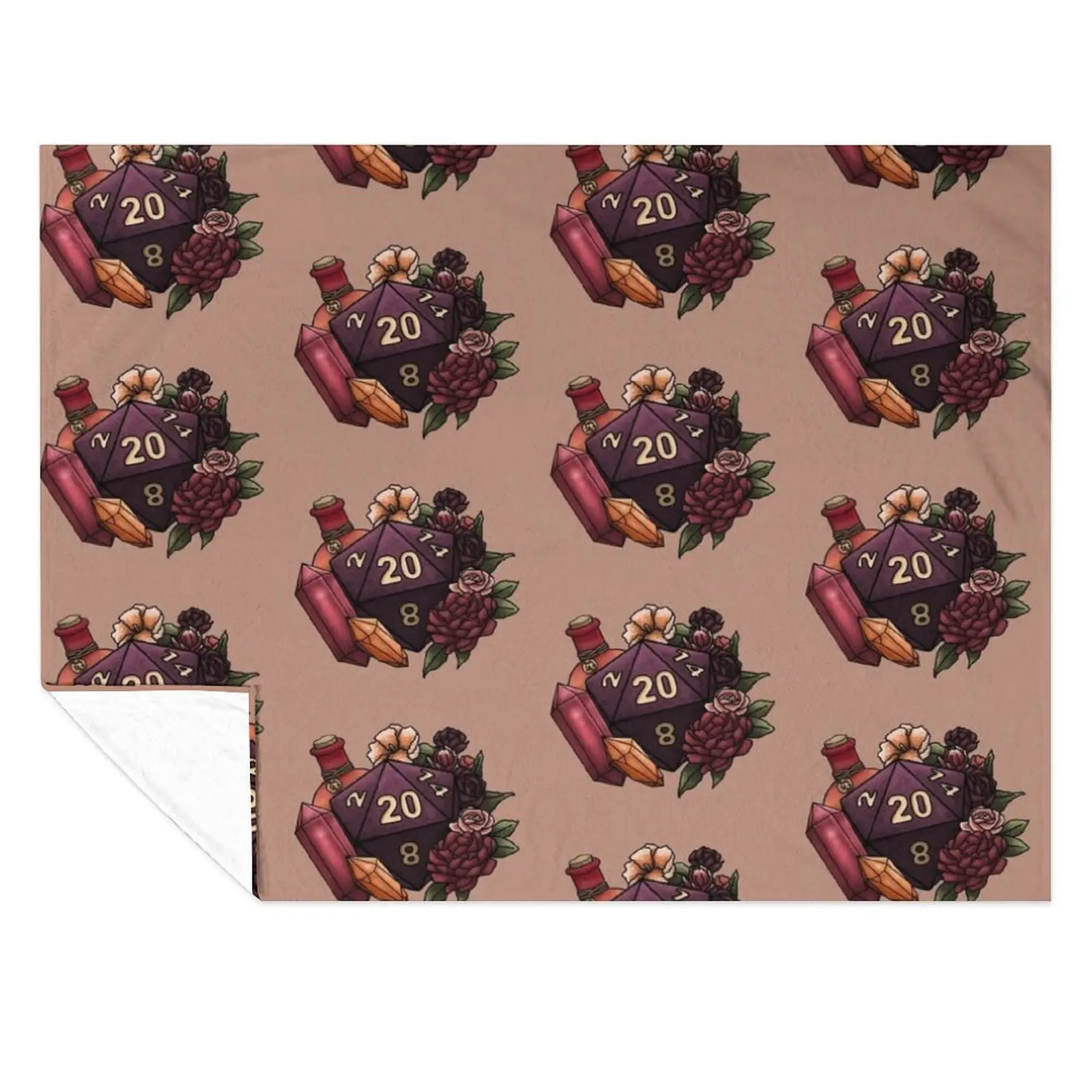 

Sorcerer Class D20 - Tabletop Gaming Dice Throw Blanket Flannel Summer Beddings Baby Blankets
