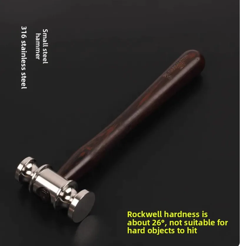 Food Grade 316 Stainless Steel Ice Crusher Hammer Round & Pointed Head Chicken Wing Handle Kitchen Tool