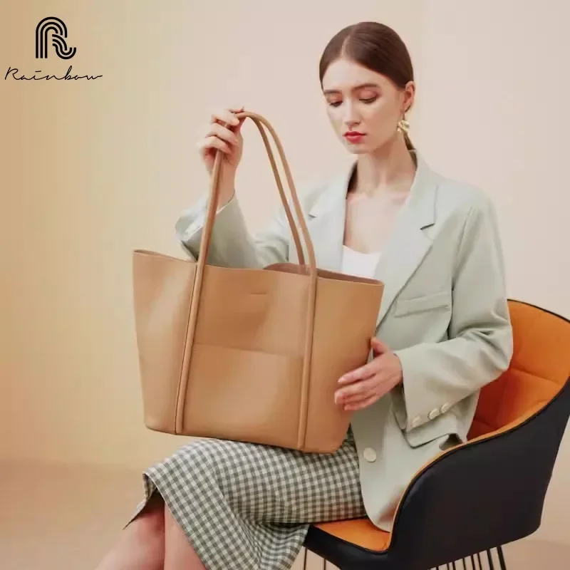 

RAINBOW Fashion New Genuine Leather Women's Bag High-end and Versatile Shoulder Stylish and Exquisite Large-capacity Handbag