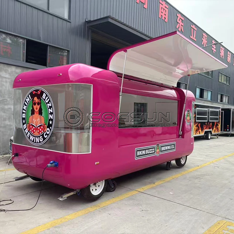 

Мобильный фудтрак Cogsun «Все в одном»: кофейня и киоск для еды с кухней из нержавеющей стали для быстрого питания (США)