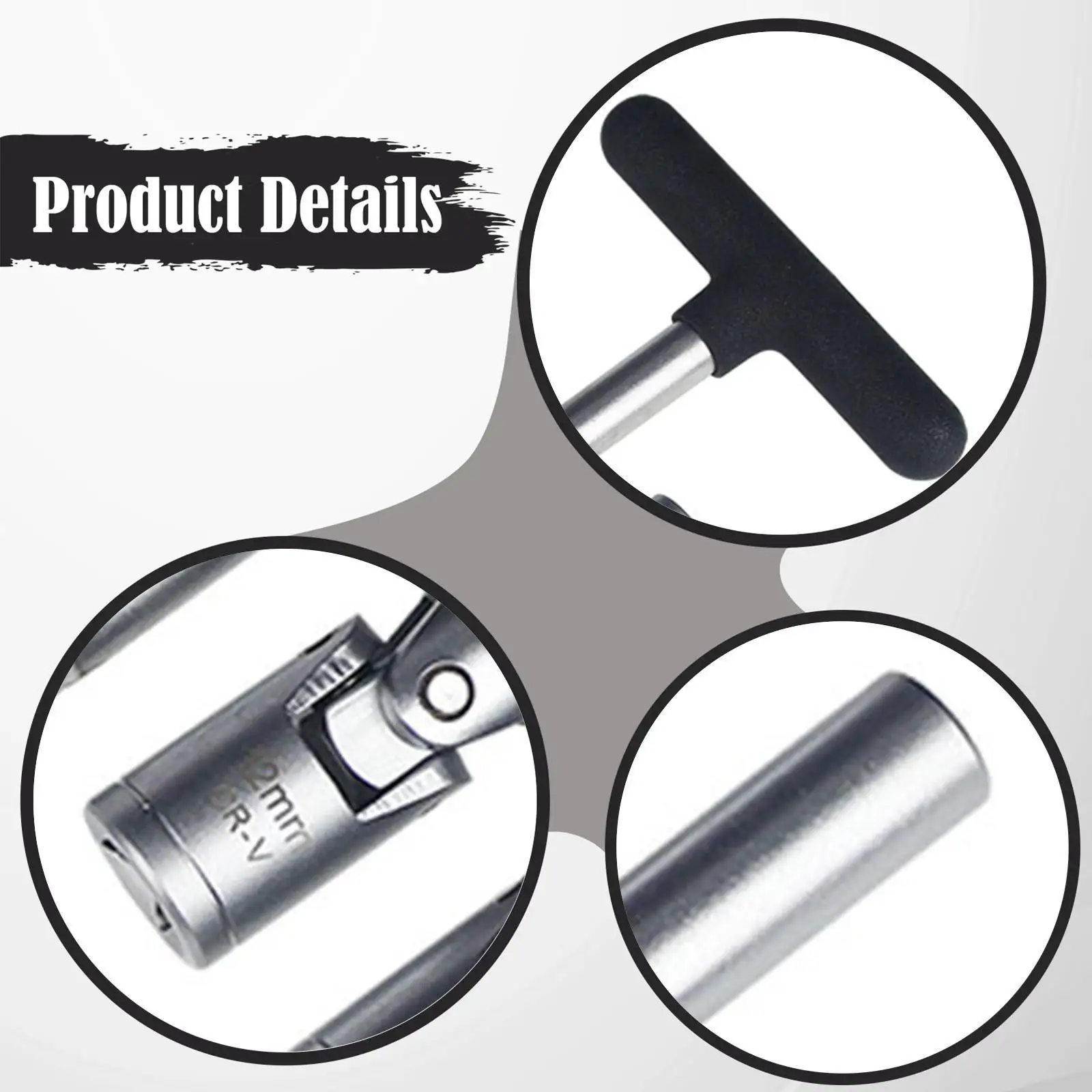 Glow Plug Removal Tool Sockets Set Maintenance Automotive Accessories Universal Joint 8mm 10mm 12mm for Trucks Vehicles