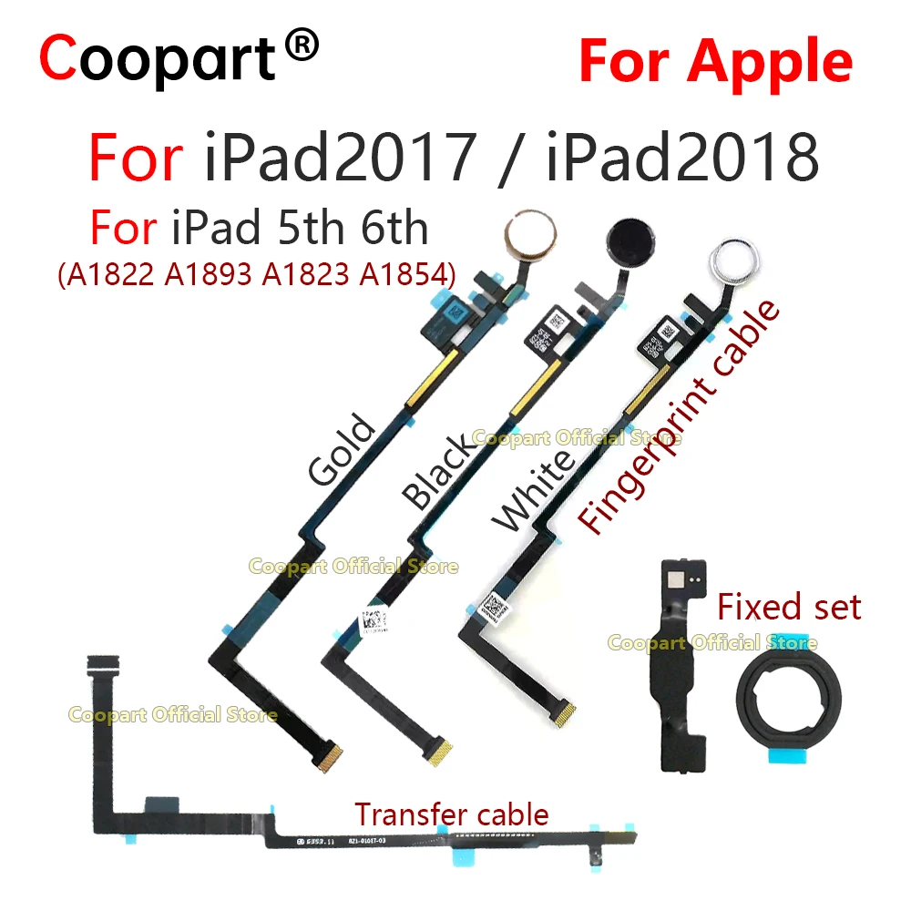 Skaner linii papilarnych Przycisk Home Klawisz Powrotu Taśma Flex Kabel Transferowy Do iPad 5. 6. Generacji A1822 A1893 A1823 A1854 iPad2017 iPad2018