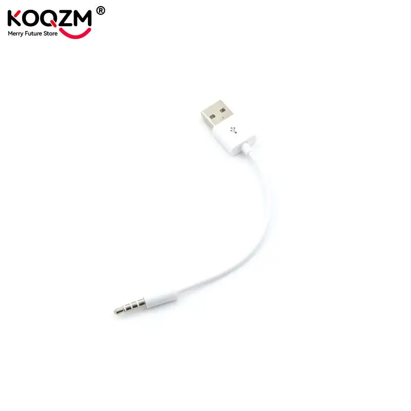 3.5mm Jack AUX To USB 2.0 Charger Data Sync Audio Adapter Cable For Apple IPod Shuffle 3rd 4th 5th 6th Gen MP3 MP4 Player Cord