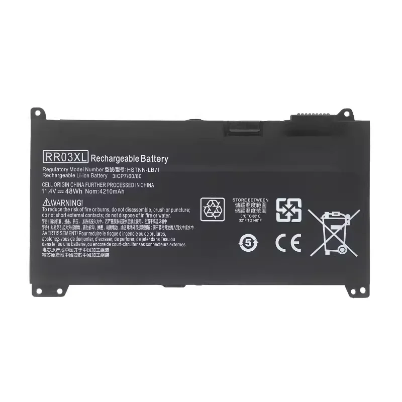 

RR03XL laptop battery for HP ProBook 430 440 450 455 470 G4 mt20 HSTNN-UB7C 851477-541 851610-850 11.4v 48wh