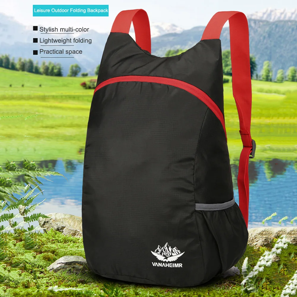 Mochila dobrável leve para homens e mulheres, embalável, impermeável, bolsa de armazenamento, ao ar livre, academia, viagem, caminhadas, ciclismo, camping